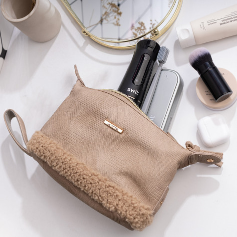 Косметичка дорожная Revyline, бежевая и по всему Казахстану в интернет-магазине Revyline.kz