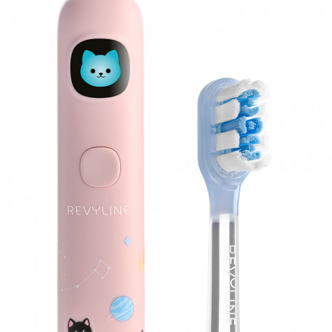 Электрическая звуковая зубная щетка Revyline RL 095 Kids, Pink и по всему Казахстану в интернет-магазине Revyline.kz