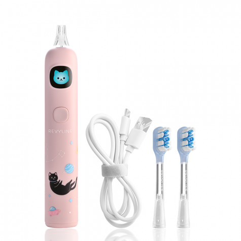 Электрическая звуковая зубная щетка Revyline RL 095 Kids, Pink и по всему Казахстану в интернет-магазине Revyline.kz