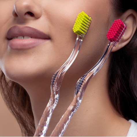 Набор зубных щеток Revyline SM6500 Duo Crystal, Light green & Pink и по всему Казахстану в интернет-магазине Revyline.kz