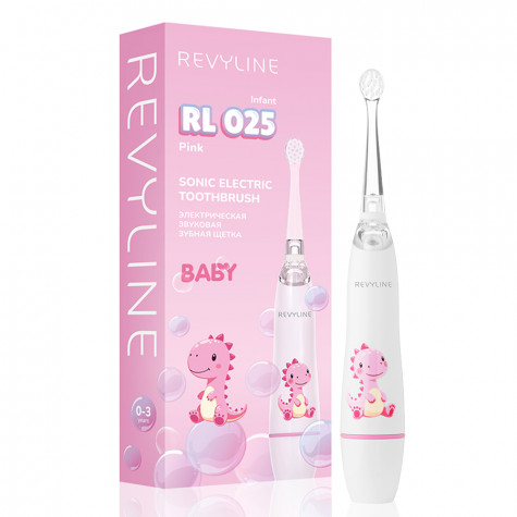 Электрическая звуковая зубная щётка Revyline RL 025 Infant, Pink и по всему Казахстану в интернет-магазине Revyline.kz