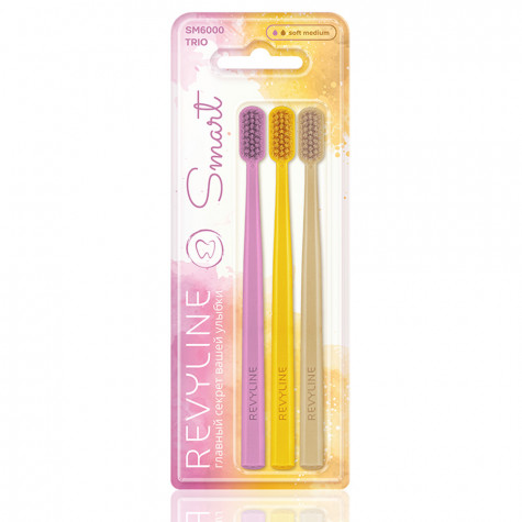 Набор зубных щеток Revyline SM6000 Smart Trio, Crocus + Misted marigold + Cocoon и по всему Казахстану в интернет-магазине Revyline.kz