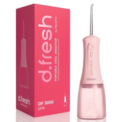 Портативный ирригатор D.Fresh by Revyline DF3000 Pink и по всему Казахстану в интернет-магазине Revyline.kz