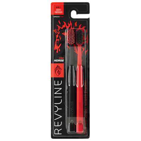 Набор зубных щеток Revyline SM6000 DUO Special Color Edition Fire Horse и по всему Казахстану в интернет-магазине Revyline.kz