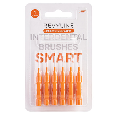 Ершики межзубные Revyline Smart, размер 1 (0,45 мм) оранжевые, 6 шт. и по всему Казахстану в интернет-магазине Revyline.kz