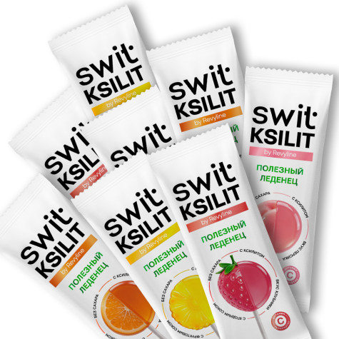 Леденцы на палочке Swit by Revyline Ksilit Mix с витамином С, 8 шт. и по всему Казахстану в интернет-магазине Revyline.kz